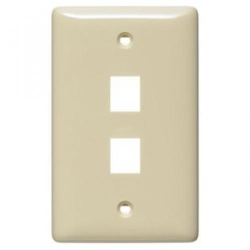 PLATE, WALL,LABEL-LESS,1-G,2-PORT,EI